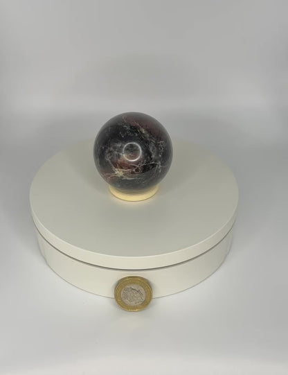 Garnet & Arfvedsonite sphere - Small (244g)