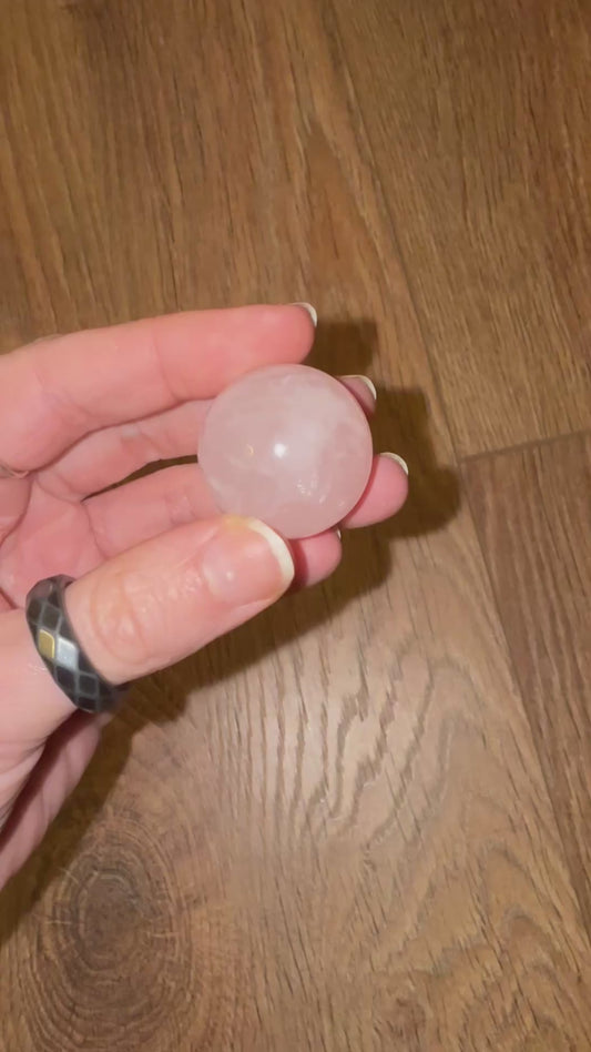 Mini Rose Quartz Sphere - XXSmall (26-30g)