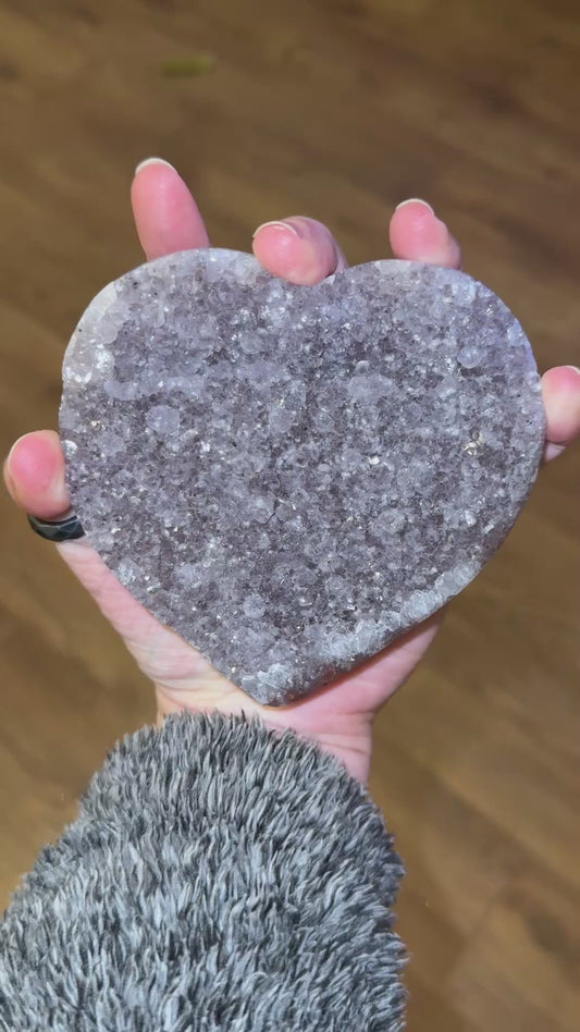 Amethyst Cluster Heart