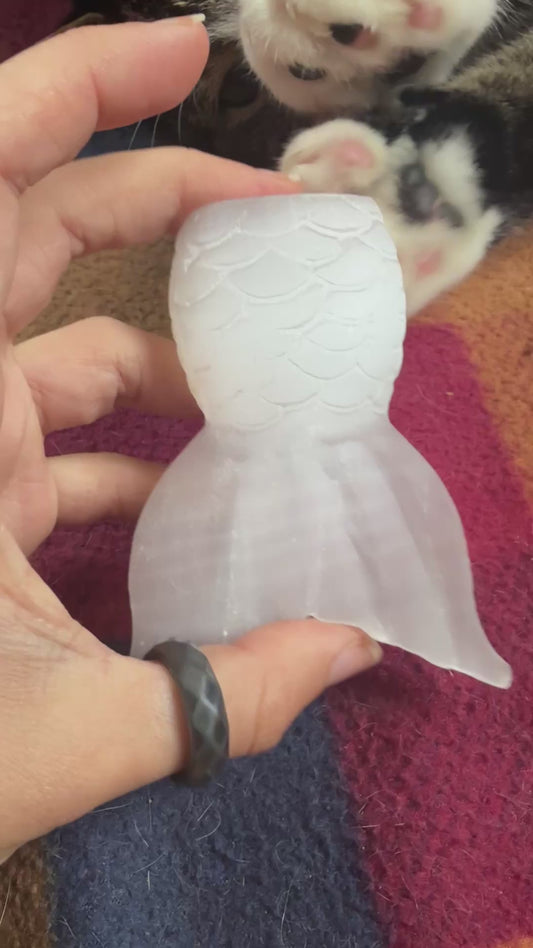 Selenite Mermaid Tail 74g